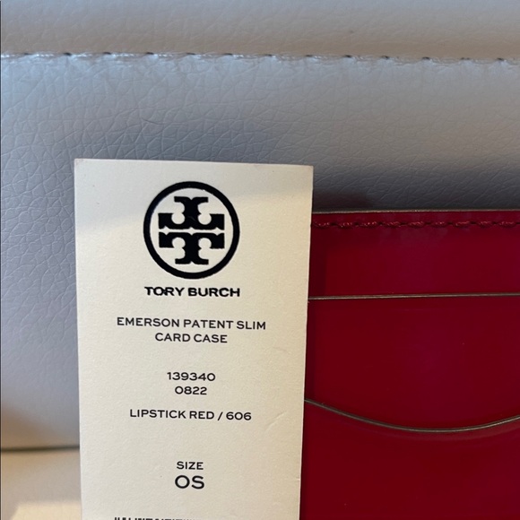 NWT Tory Burch Cherry Red Card Holder - Picture 4 of 4